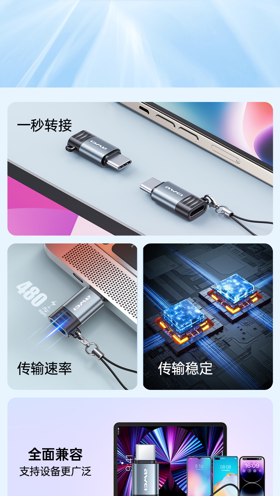 Mô tả Cáp Chuyển Đổi Type C Sang iP Chính Hãng 480Mbps Cho Máy Tính Bảng/iP Pro Max - 2