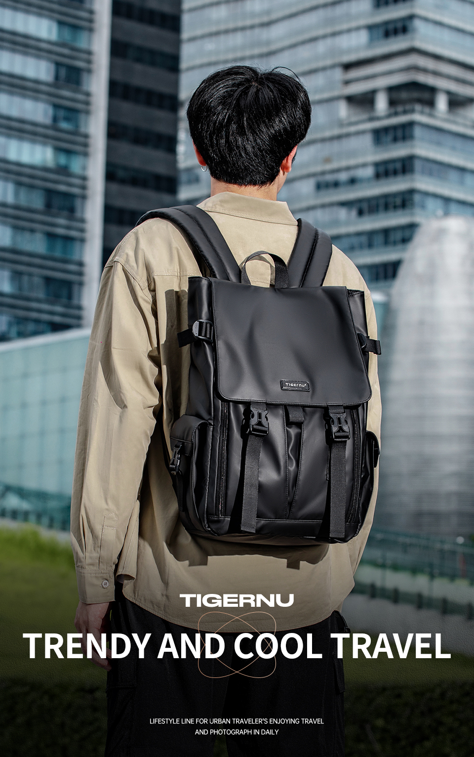 Mô tả Ba lô nam Tigernu 9812 Ba lô máy tính xách tay 15,6 inch Ba lô đi học Fasion Cabin Ba lô học sinh Ba lô du lịch Ba lô máy tính xách tay - 2