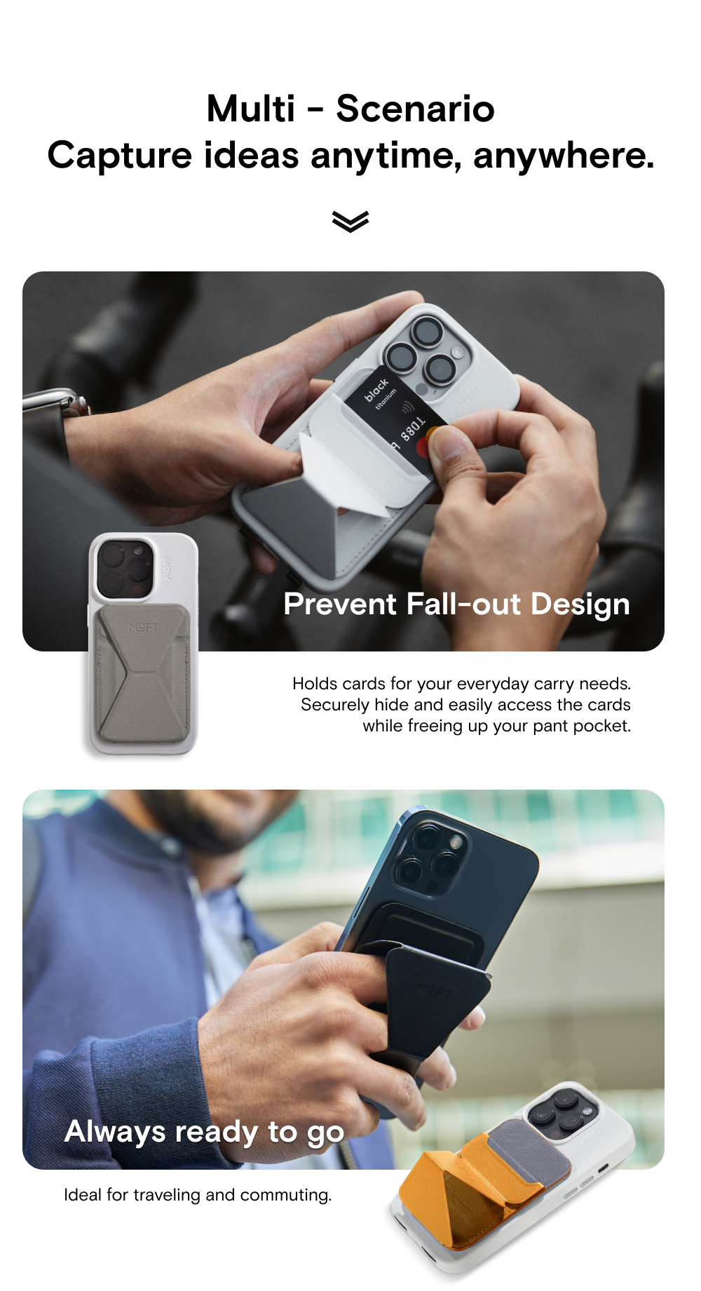 Mô tả Moft Snap on Phone Stand Wallet MOVASTM - Ví từ tính Tương thích với dòng iPhone 12 / 13 / 14 / 15 / 16 - 4