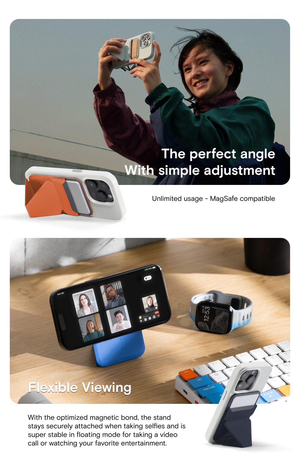 Mô tả Moft Snap on Phone Stand Wallet MOVASTM - Ví từ tính Tương thích với dòng iPhone 12 / 13 / 14 / 15 / 16 - 5