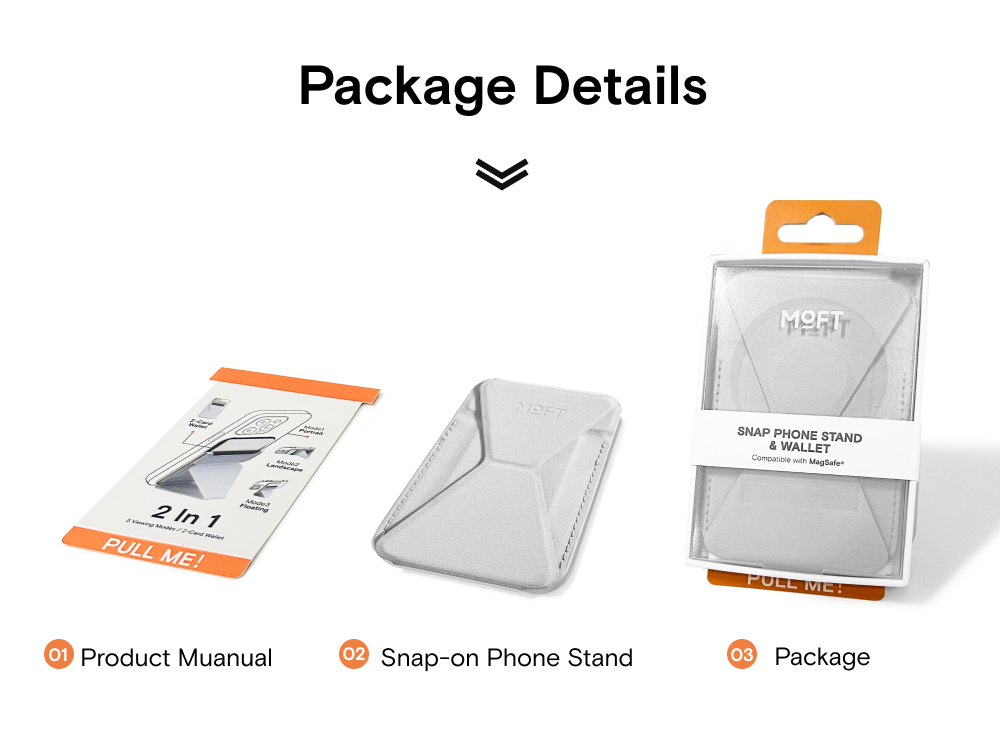 Mô tả Moft Snap on Phone Stand Wallet MOVASTM - Ví từ tính Tương thích với dòng iPhone 12 / 13 / 14 / 15 / 16 - 11