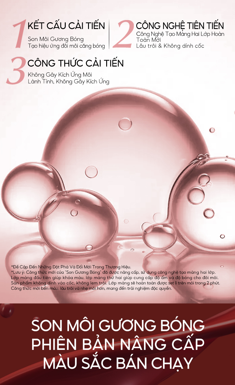 Mô tả COLORKEY Son tint bóng Colorkey dạng lỏng lâu trôi glasting water tint 1.7g - 3