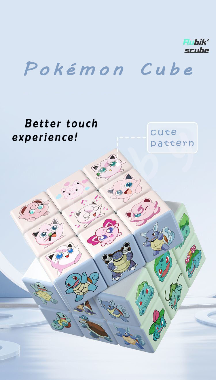 Pokémon rubik 3x3 Cube Pikachu Charmander cấp độ cơ bản quà tặng đồ ...