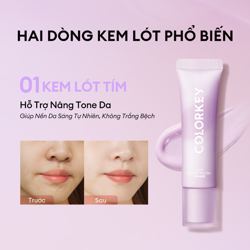 Mô tả Kem lót trang điểm COLORKEY 30g làm sáng da - 9