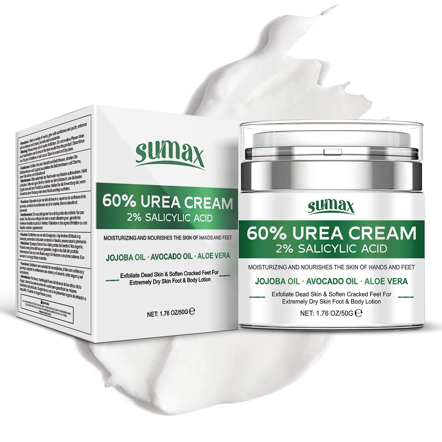 Mô tả Kem dưỡng ẩm chân cường độ cao 50g - 60% công thức Urea nuôi dưỡng sâu sắc, làm mềm lớp biểu bì, giải quyết khô và nứt nẻ, phục hồi độ mịn cho bàn chân. - 9