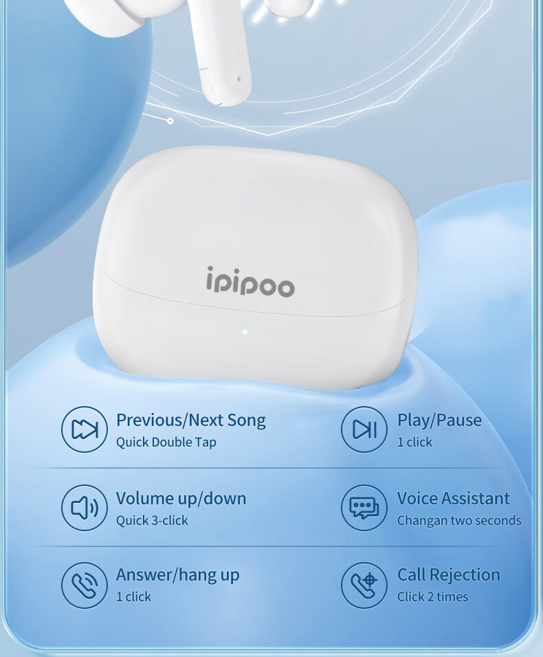 Mô tả Tai nghe bluetooth chính hãng Awei TP37 IPIPOO không dây cảm ứng thông minh có Mic chống ồn - 9