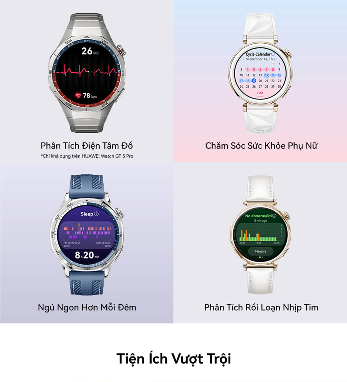 Mô tả Đồng Hồ Thông Minh HUAWEI WATCH GT5 Series Tính Năng Chạy Bộ Và Đạp Xe Mới | Thiết Kế Góc Cạnh | Thời Lượng 2 Tuần - 8