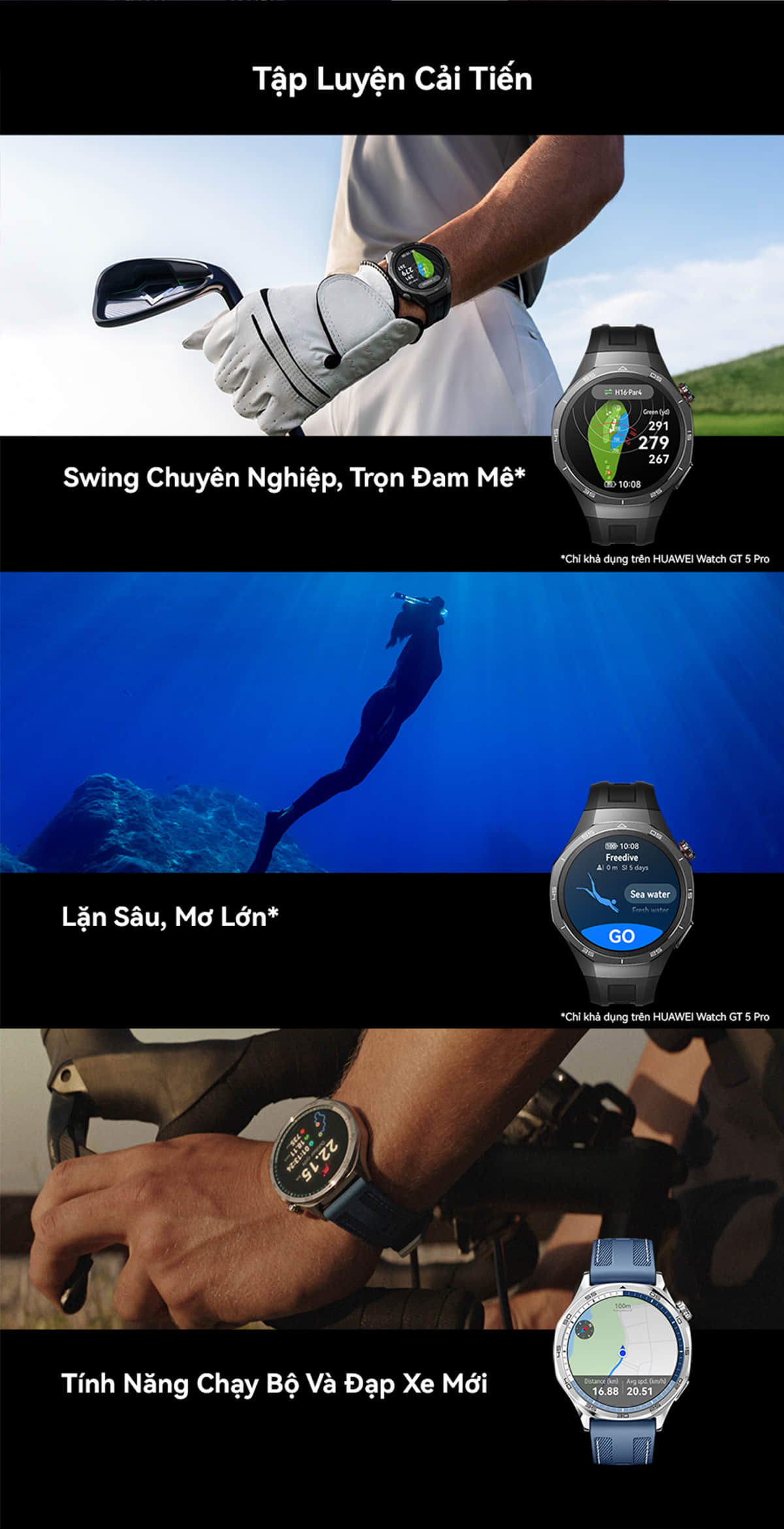 Mô tả Đồng Hồ Thông Minh HUAWEI WATCH GT5 Series Tính Năng Chạy Bộ Và Đạp Xe Mới | Thiết Kế Góc Cạnh | Thời Lượng 2 Tuần - 5