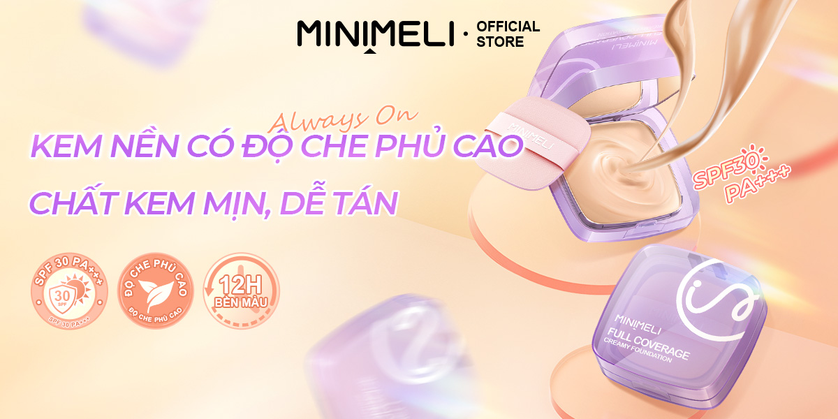 Mô tả Kem nền không chổi than MINIMELI Bảo hiểm toàn diện 24H với trang điểm mặt gương - 1