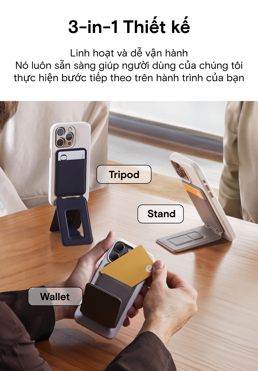 MOFT Snap 3-in-1 sử dụng làm tripod