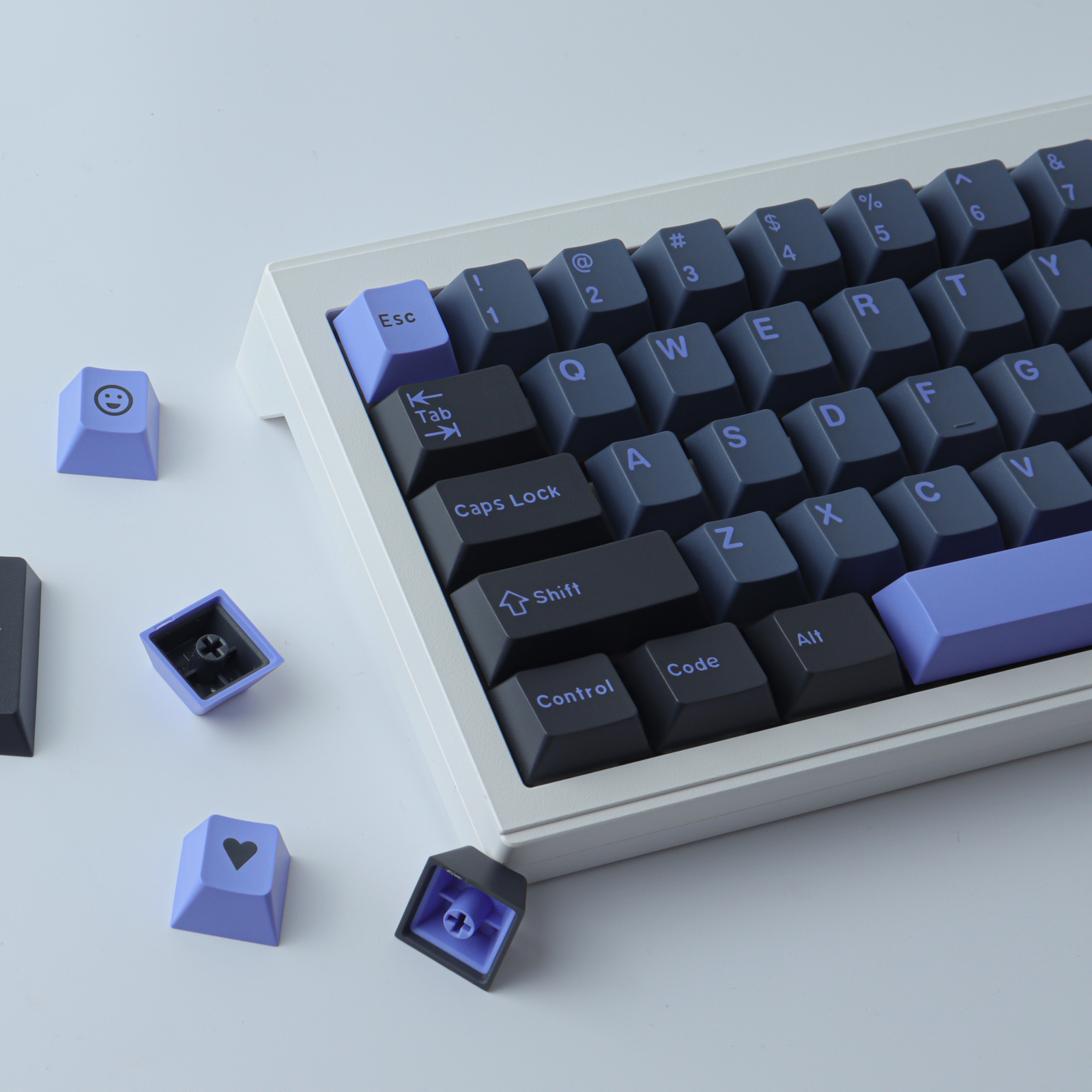 GMK Night Shadow Keycaps 173 ABS Key Double Shot Cherry Profile Keycaps ...
