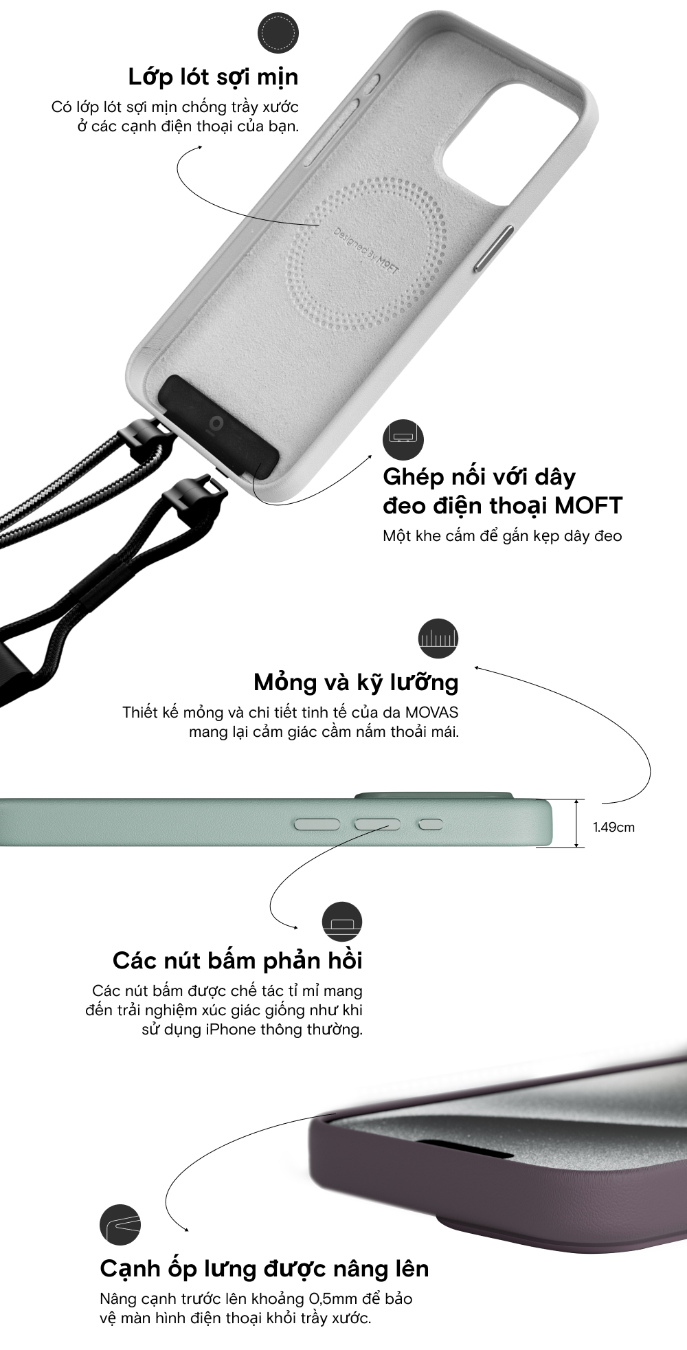 Mô tả MOFT Snap Phone Case MOVAS™Ốp điện thoại MOFT có thể tương thích với mọi phong cách - 6