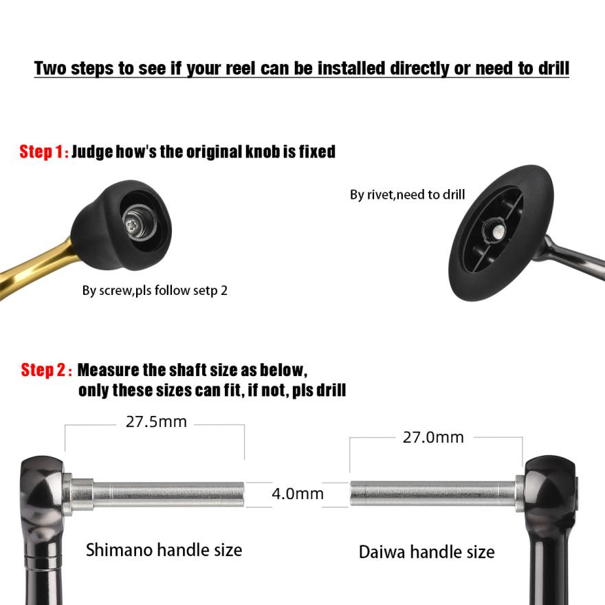 Mô tả Núm tay quay GOMEXUS hợp kim 38-41mm cho máy câu đứng và ngang Shimano Vanquish Daiwa Steez Ryobi Ecusima A38-DF - 1