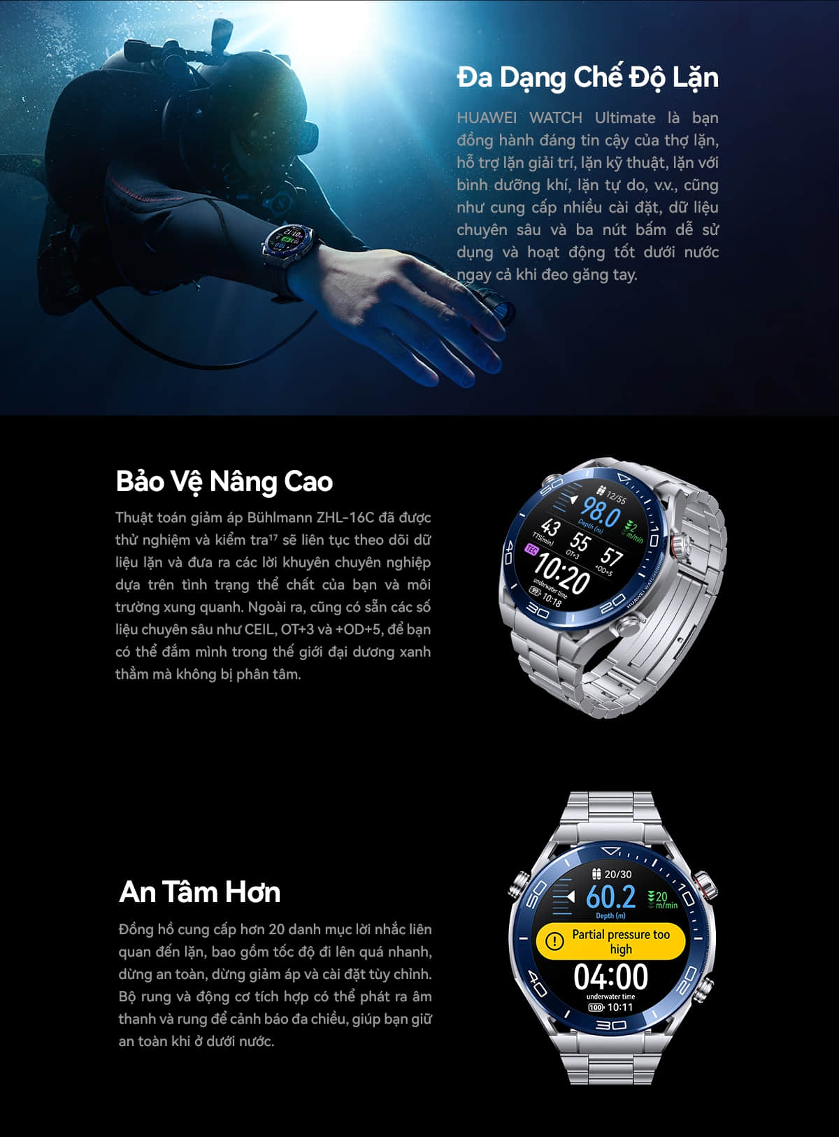 Mô tả Đồng Hồ Thông Minh HUAWEI WATCH Ultimate Vật Liệu Kim Loại Lỏng | Tập Luyện Chuyên Nghiệp - 9