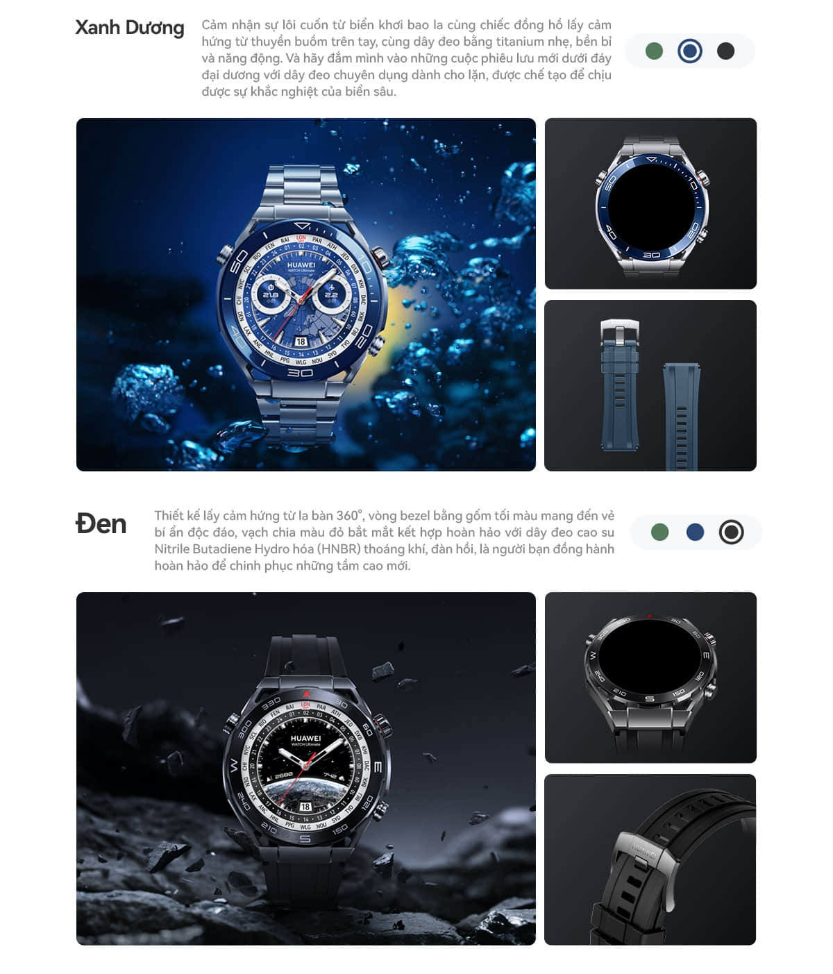 Mô tả Đồng Hồ Thông Minh HUAWEI WATCH Ultimate Vật Liệu Kim Loại Lỏng | Tập Luyện Chuyên Nghiệp - 4