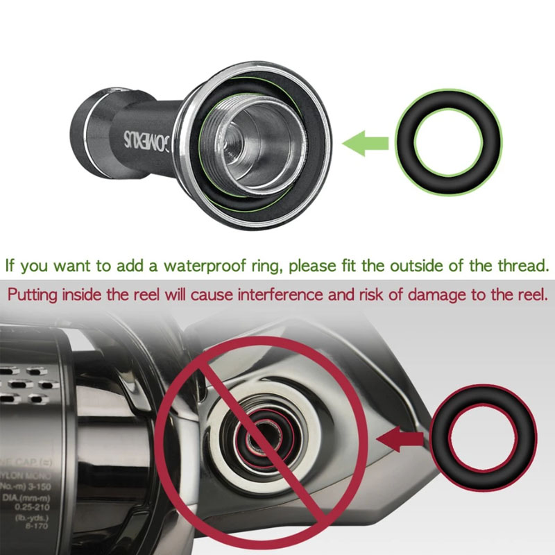Mô tả Chân đế guồng câu cá GOMEXUS R1 42/39mm cho Shimano Stella Twinpower Vanford Stradic Daiwa Ryobi 800-5000 R1 - 8