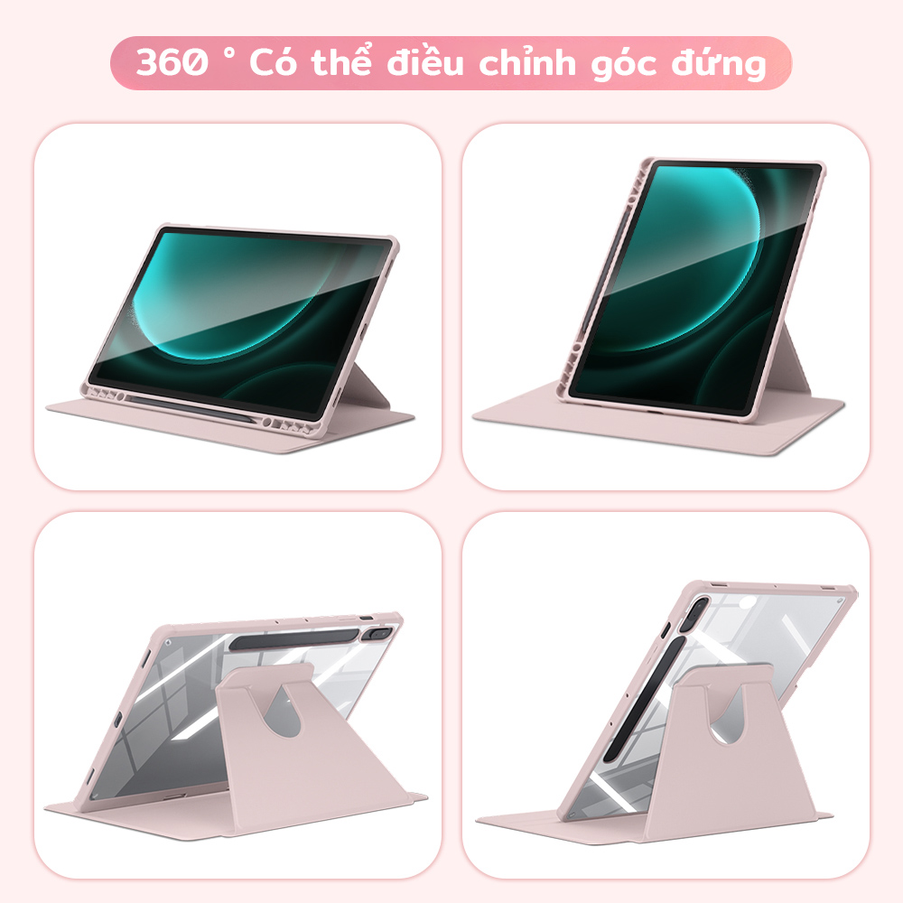 360° Ốp Góc Có Thể Điều Chỉnh Xoay Được Cho Samsung Galaxy Tab A11 + S10 Lite 10.9 A9 8.7 A9 Plus S10 FE 10.9 13.1 2025 A8 S9 FE S9 S10 Plus 12.4 inch S6 Lite Vỏ Lật – ảnh mô tả chi tiết 3