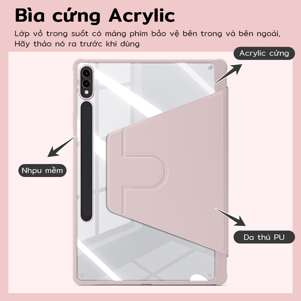 360° Ốp Góc Có Thể Điều Chỉnh Xoay Được Cho Samsung Galaxy Tab A11 + S10 Lite 10.9 A9 8.7 A9 Plus S10 FE 10.9 13.1 2025 A8 S9 FE S9 S10 Plus 12.4 inch S6 Lite Vỏ Lật – ảnh mô tả chi tiết 5