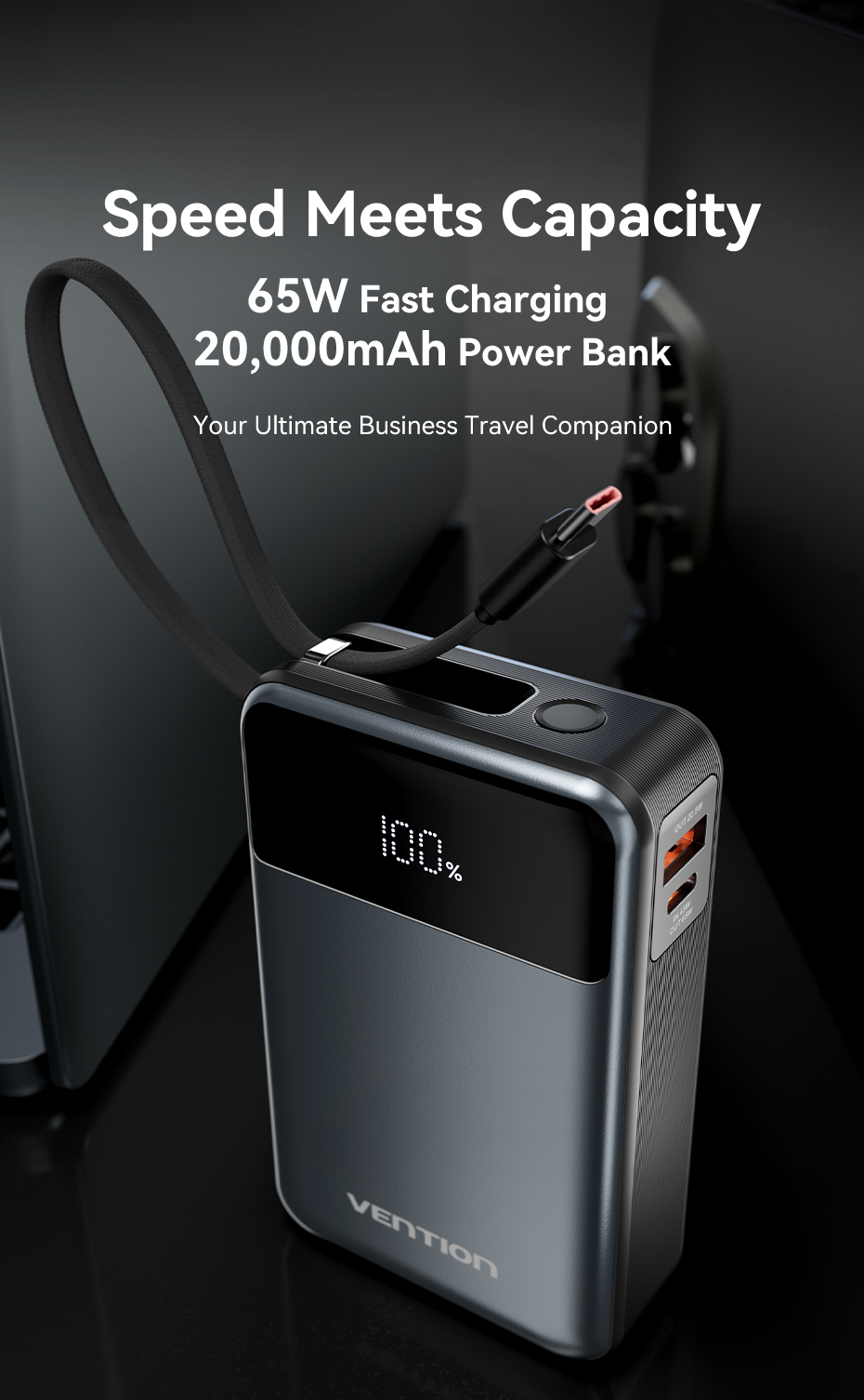 Vention 65W Power Bank 20000mAh