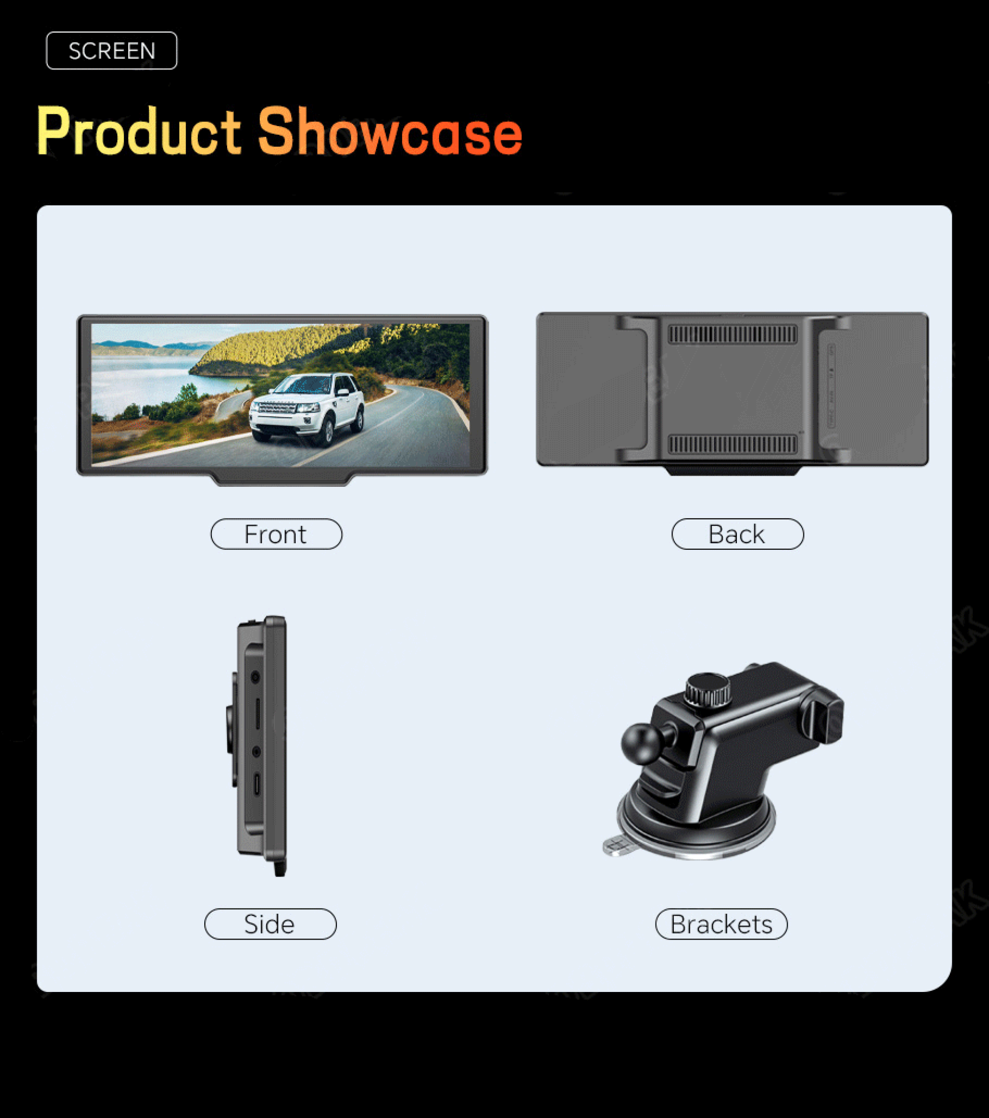 Mô tả Ekleva 10.26 Inch Dash Cam Di Động Màn Hình Carplay Không Dây HD Phía Sau Camera lùi Xe DVR MP5 Đa Phương Tiện Video Player Android Auto - 7