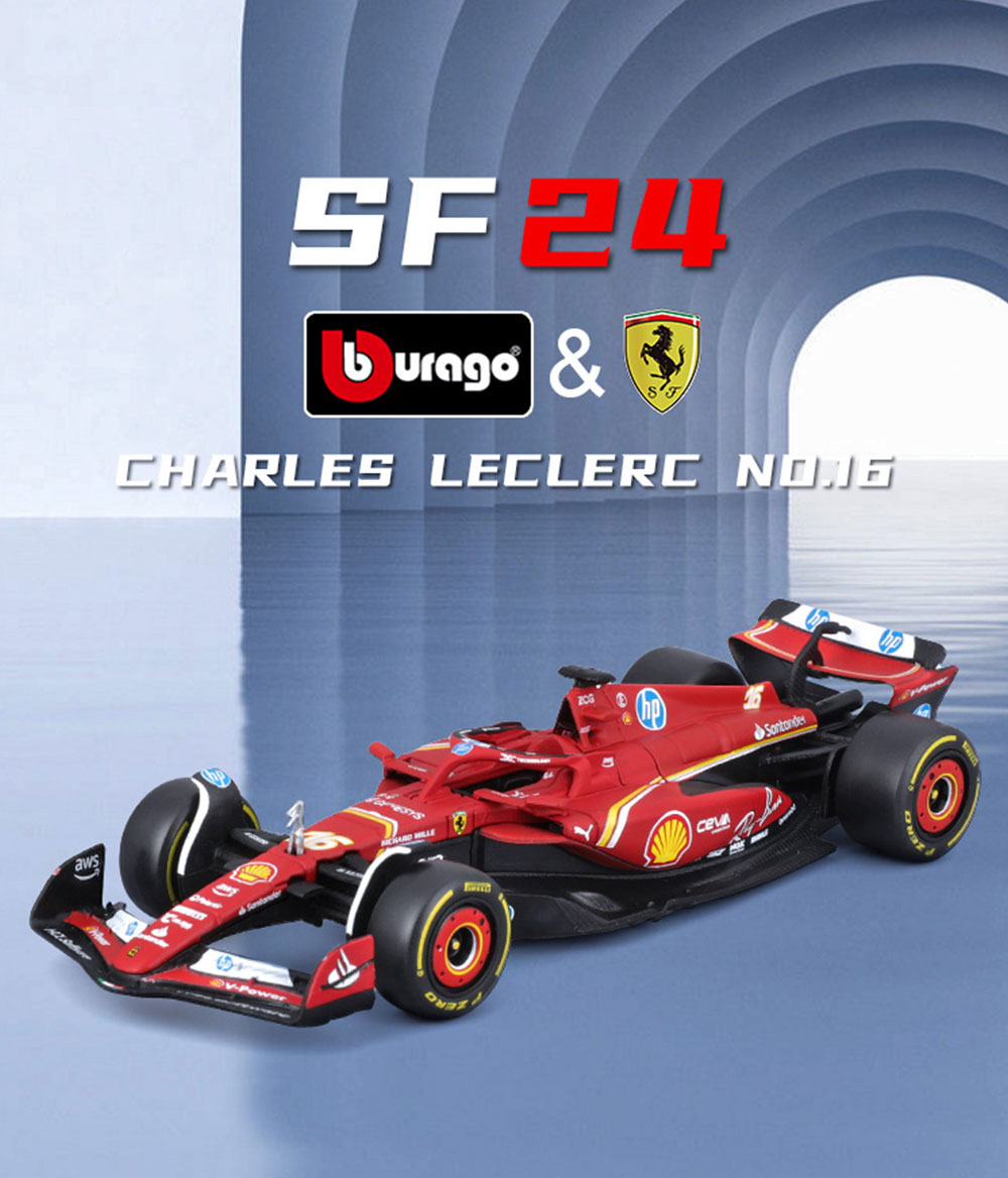 2024 Bburago 1: 43 F1 Ferrari SF24 #16 Charles Leclerc #55 Quà Tặng đồ ...