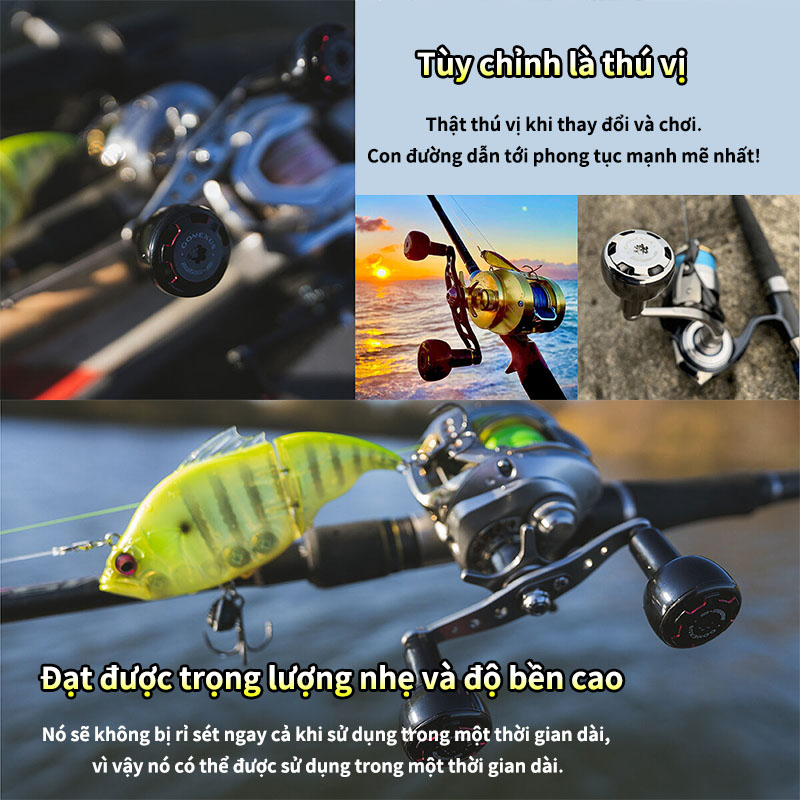 Mô tả Tay nắm GOMEXUS bằng hợp kim siêu nhẹ 30mm dành cho máy câu cá Shimano Daiwa ryobi AS30 - 3