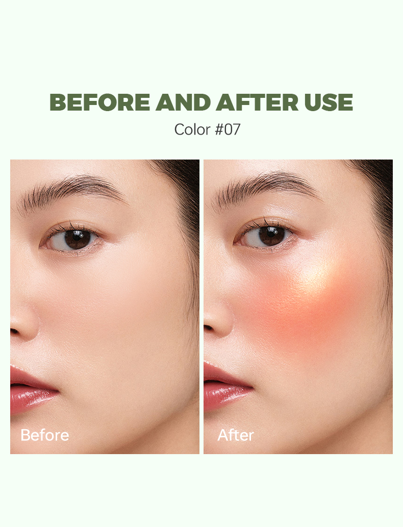 Mô tả Pudaier Nướng Blush Làm Sáng Đá Cẩm Thạch Blush Chống Thấm Nước Lâu Dài Mặt Blusher- Hồng Bơ Kem Nhẹ Tự Nhiên Hoàn Thiện - 5