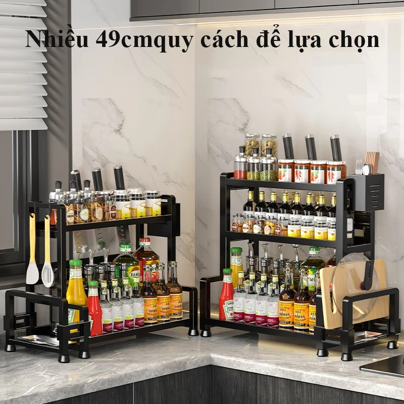 Giá Gia Vị Nhà Bếp Đa Năng Giá Gia Vị Thép Carbon Nhiều Lớp Nấu Ăn Gia ...