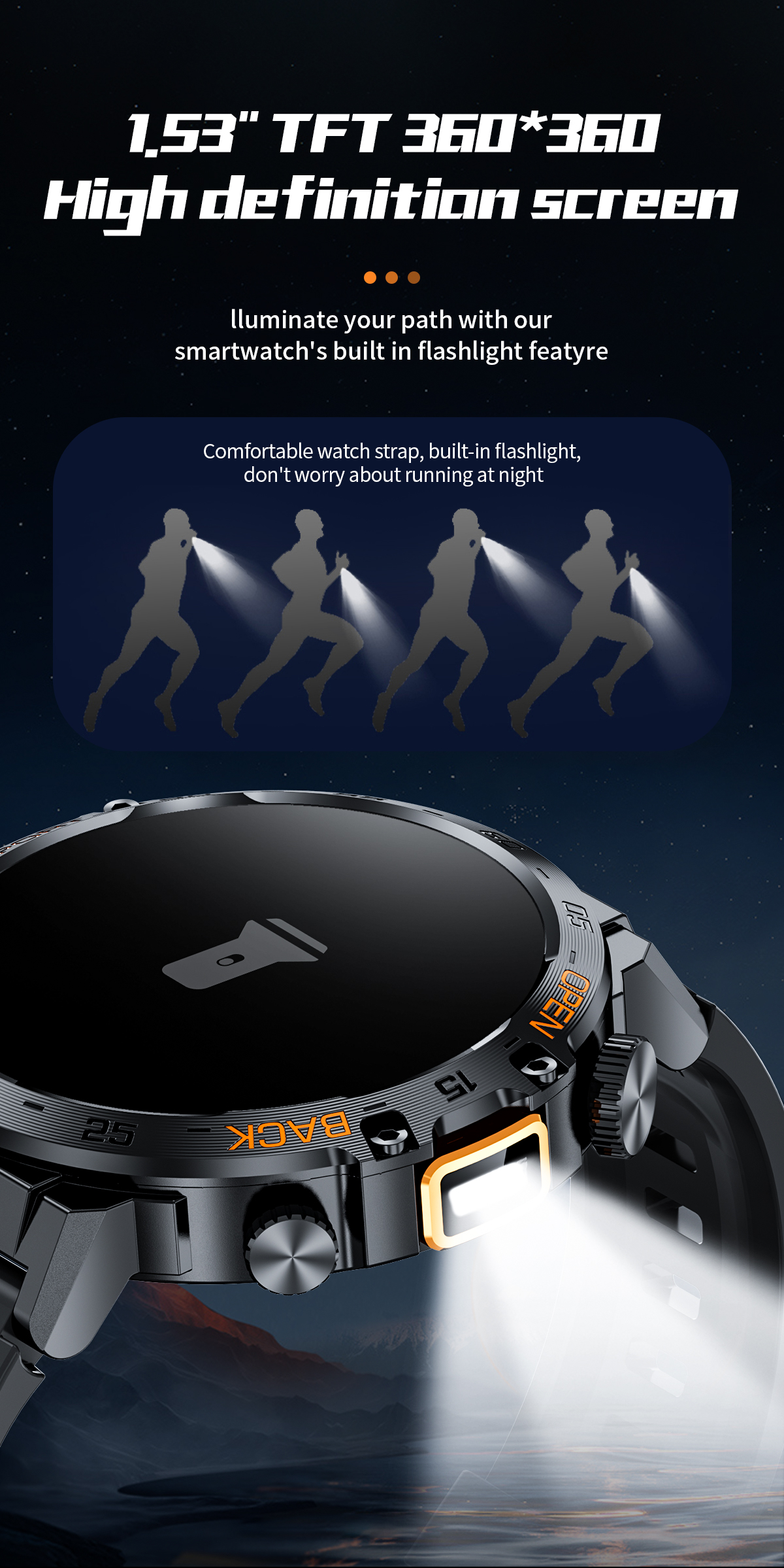 Theo dõi sức khỏe và thể thao trên LIGE Smartwatch