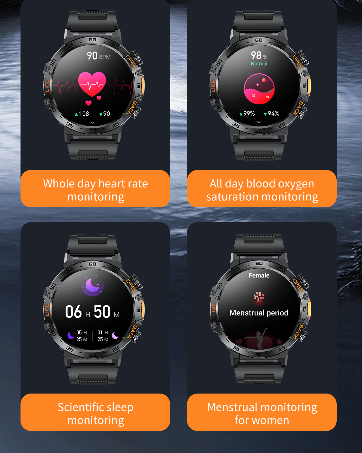 Giao diện LIGE Smartwatch