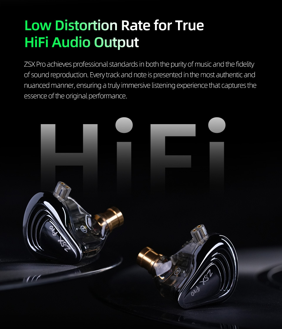Tai nghe có dây Kz ZSX pro 12 điều khiển Hybrid In-Ear Hi-Fi Màn
