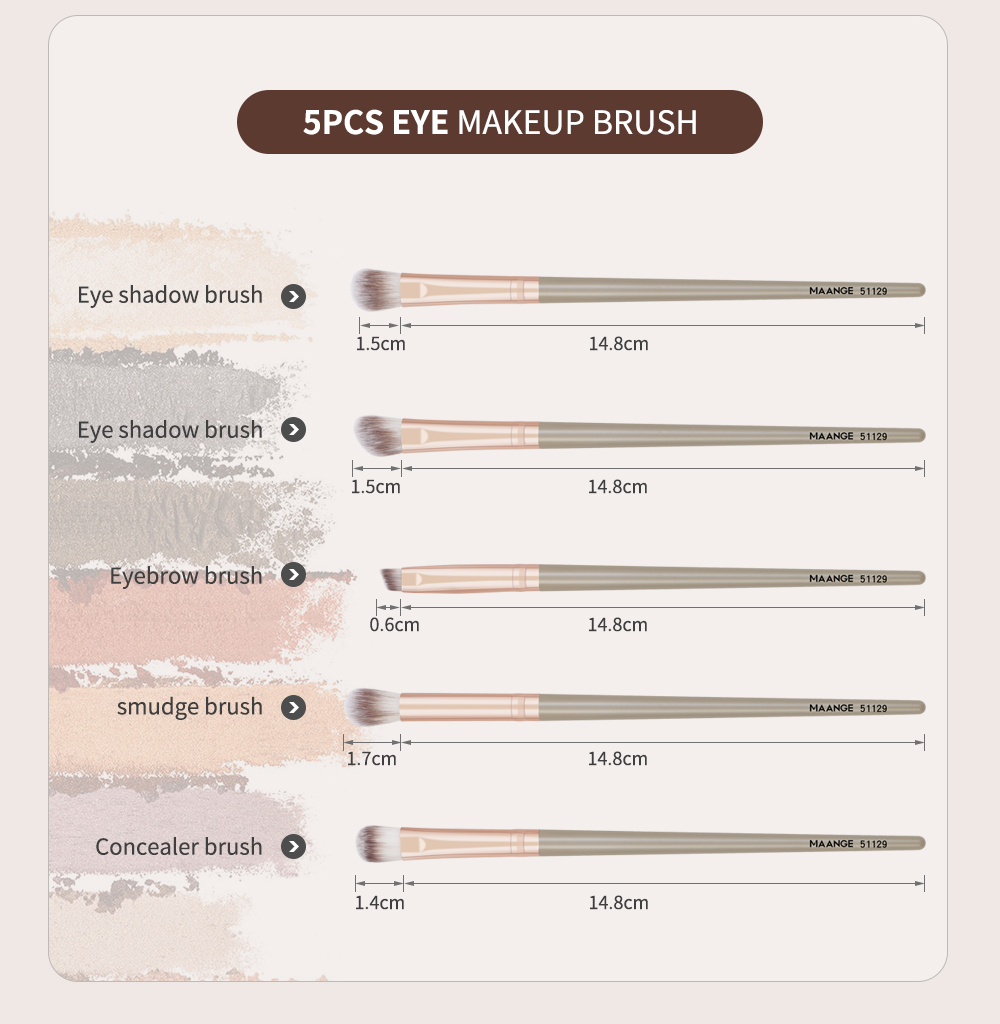 Mô tả Set 9 cọ trang điểm MAANGE tán phấn phủ má hồng phấn mắt tạo khối tiện lợi - 9