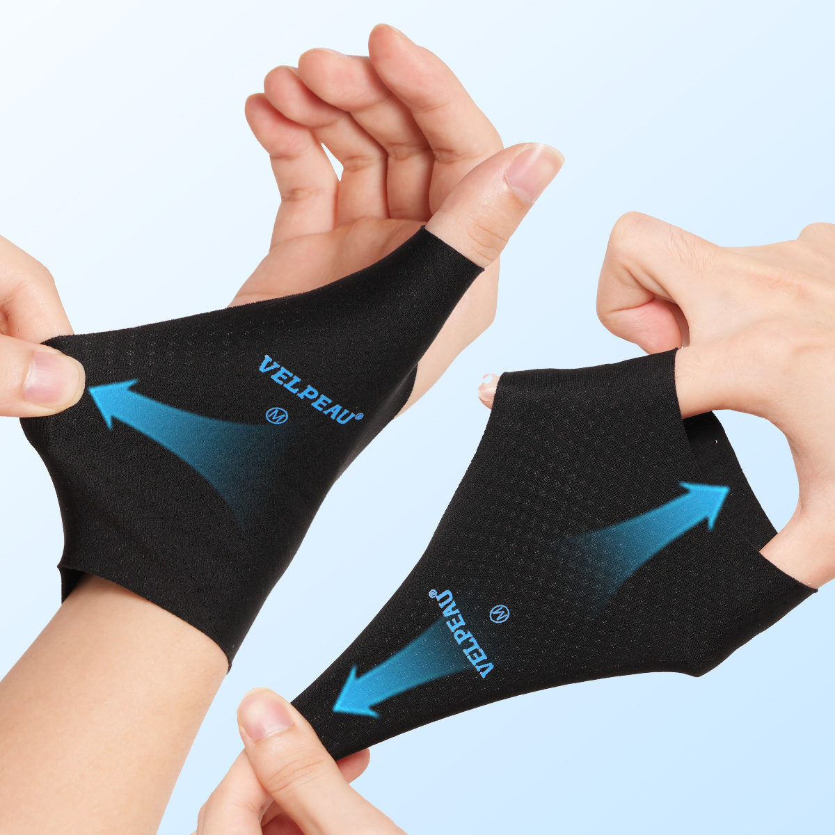 Mô tả Nẹp hỗ trợ cổ tay cái đàn hồi Velpeau (Gói 2 chiếc), Tay nén chống thấm nước để giảm đau viêm khớp, viêm gân, bong gân, thể thao, lót nẹp, vừa vặn với tay trái & phải - 5