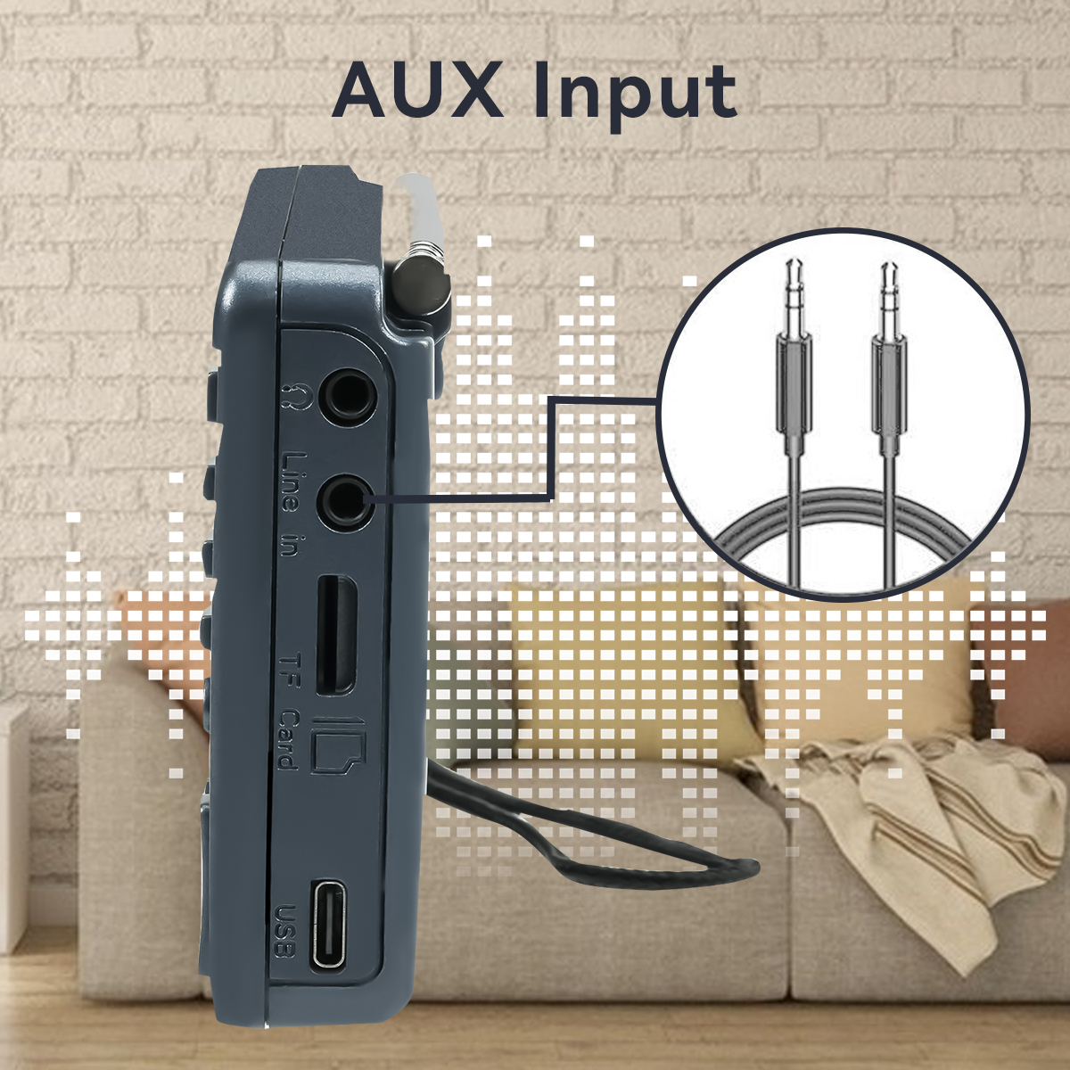 Mô tả Retekess TX32 Đài phát thanh di động FM AM SW Radio Chức năng hẹn giờ ngủ đa ngôn ngữ - 7