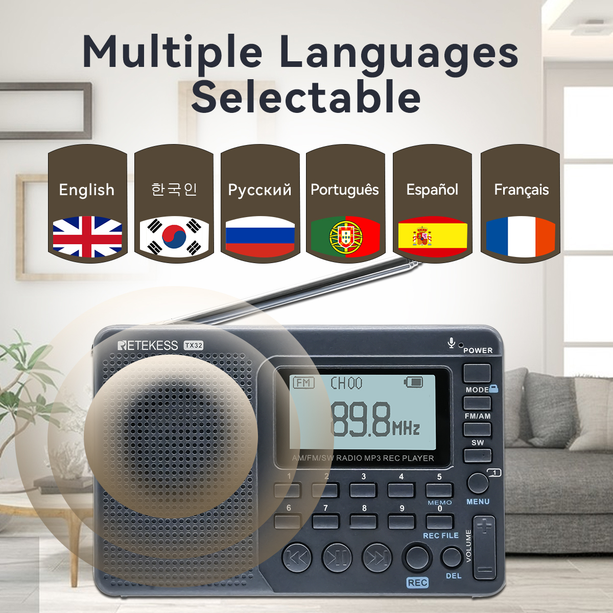 Retekess TX32 - Đa ngôn ngữ