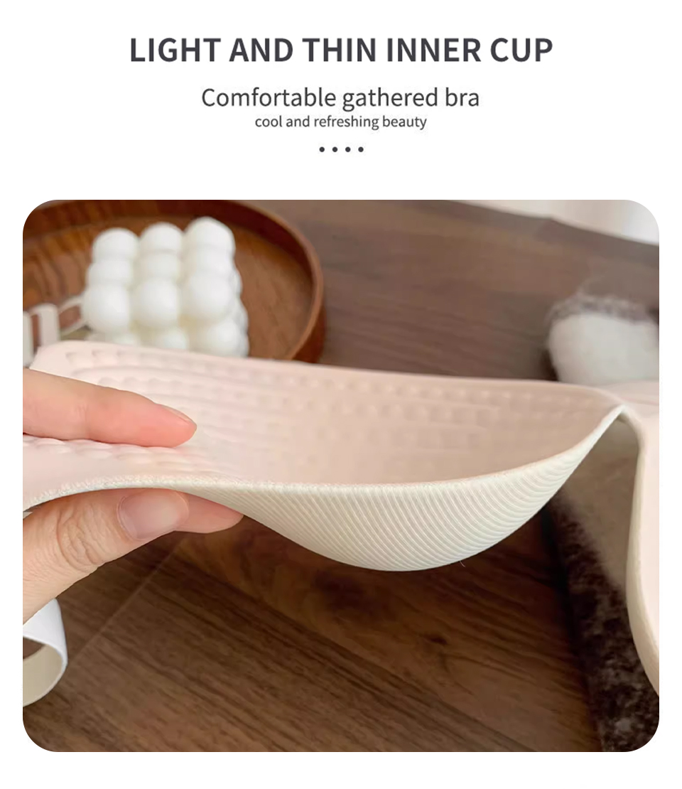 Mô tả FallSweet Áo ngực Bigsize chống chảy xệ dành cho nữ Không dây có thể điều chỉnh liền mạch Push Up Brassiere 34-46 B C D Cup - 3