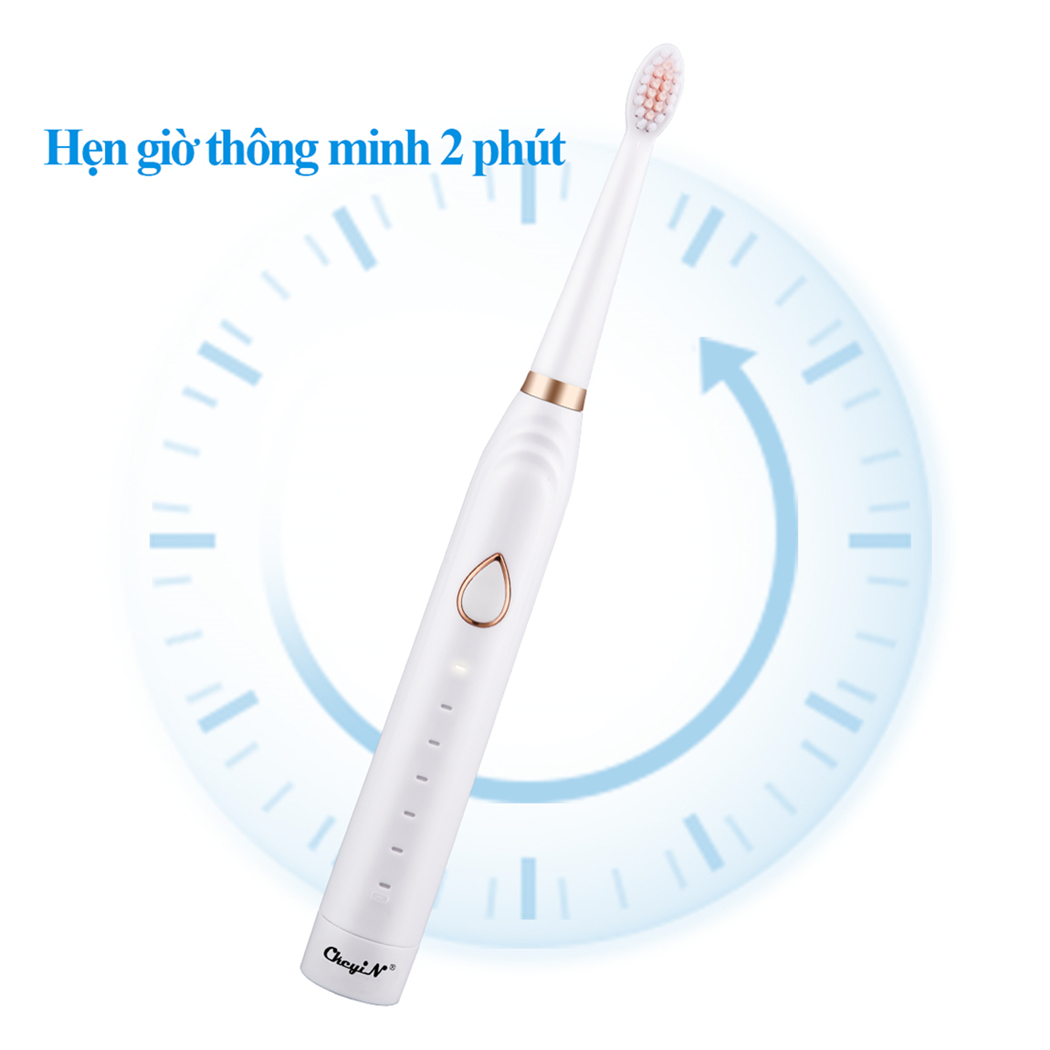 Mô tả CkeyiN Bàn chải đánh răng điện làm trắng 3 trong 1 với công nghệ sóng siêu âm KQ135 - 4