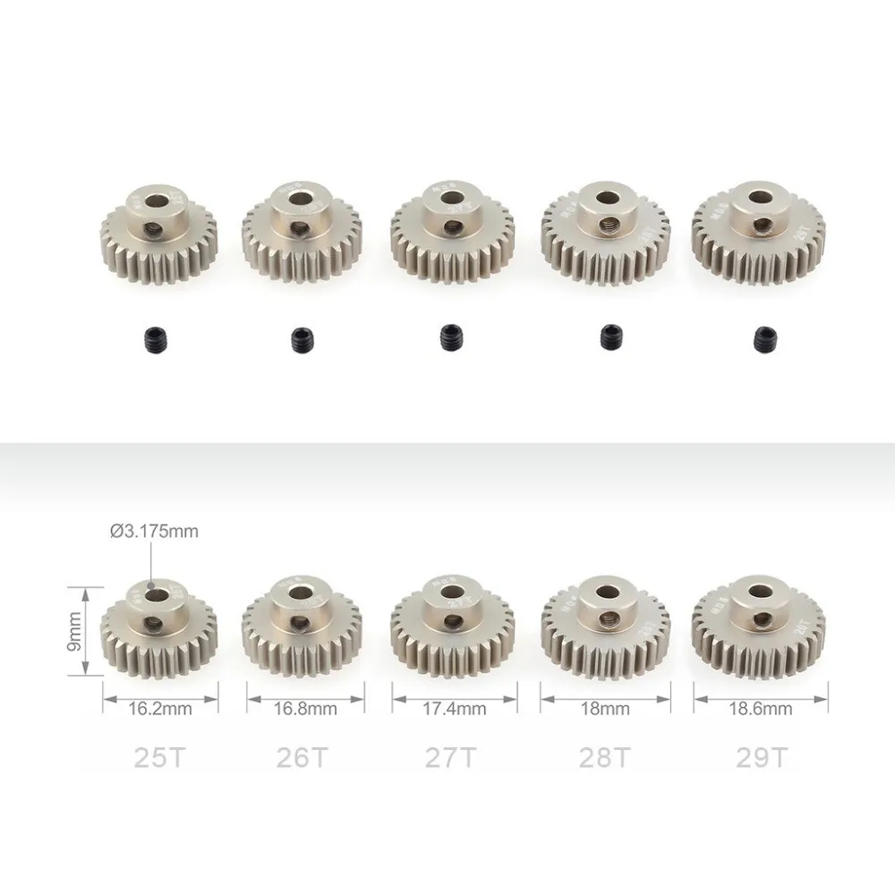 thumbnail image 2 of Surpass Hobby Rocket RC Pinion Gear Set – M0.5 13T To 25T, 2.0mm Shaft 2 of 2