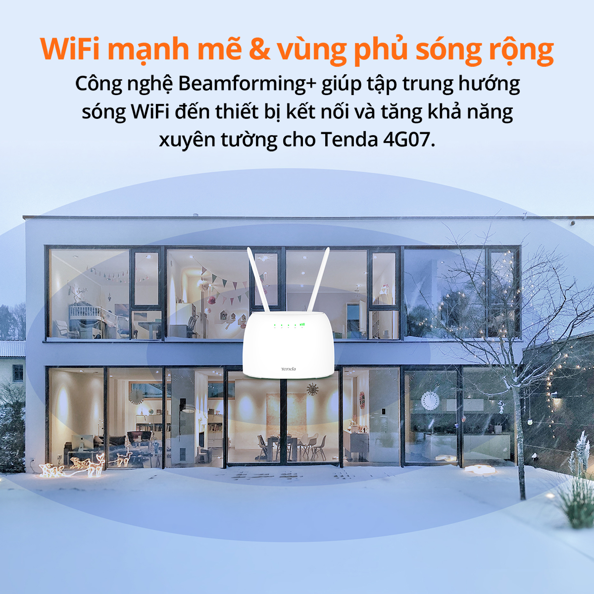 Mô tả Bộ Phát WiFi Tenda 4G07 Chuẩn AC 1200Mpbs Dùng Sim 4G/3G Dùng Cho Ôto Và Nơi Không Có Internet - 5