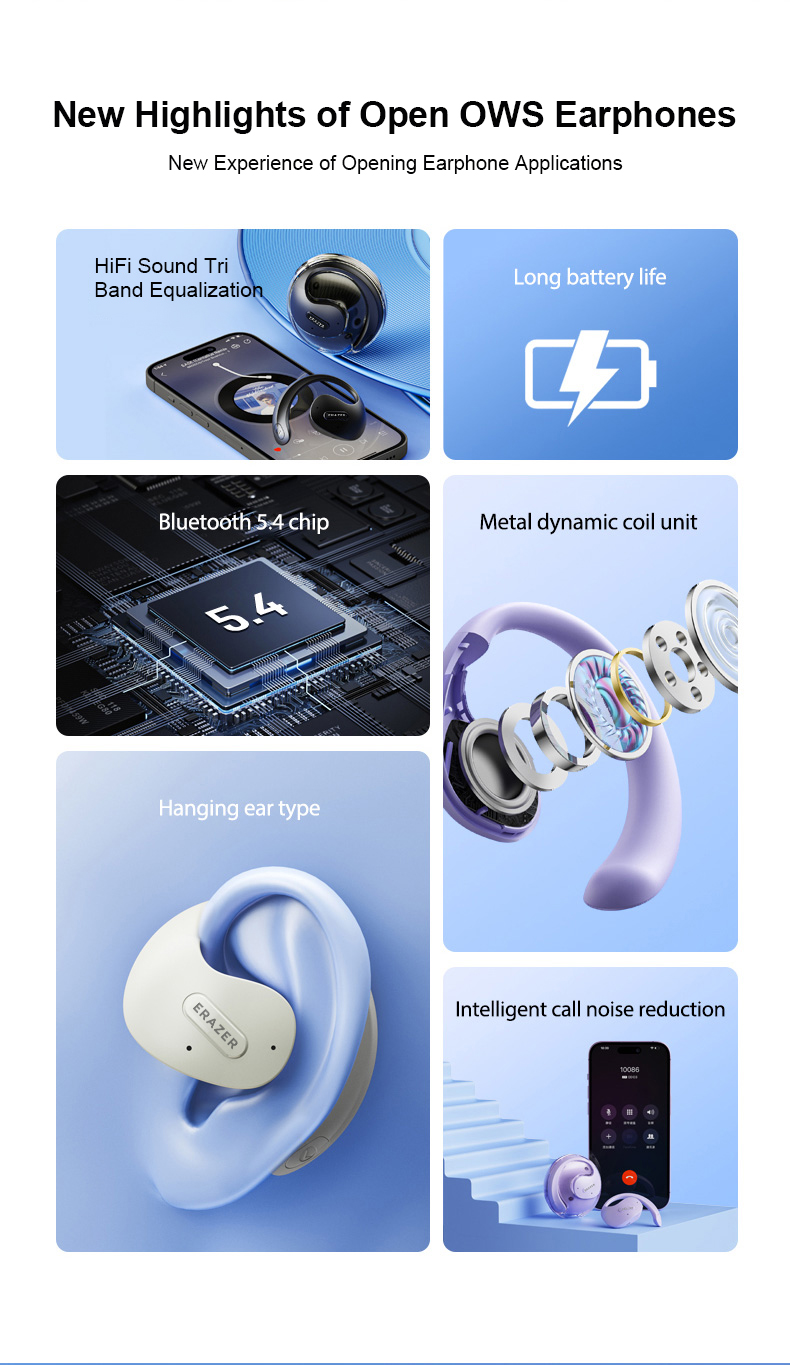 Mô tả 100% ori Lenovo ERAZER X15 pro Tai Nghe Chơi Thể thao Kết Nối bluetooth 5.4 hifi Âm Thanh Sống Động Chất Lượng Cao - 2