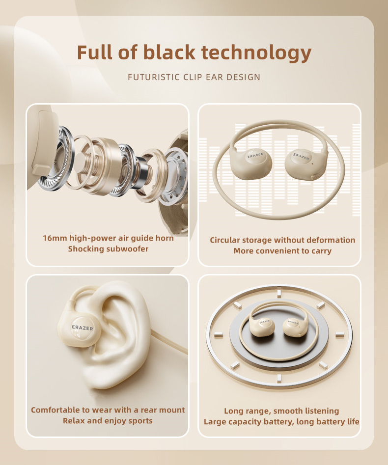 Mô tả 100% Ori Lenovo Thinkplus XT95 MAX Tai nghe Bluetooth V5.3 Tai nghe thể thao Tai nghe dẫn truyền xương không dây HiFi Stereo IPX5 Chống nước có Mic - 2