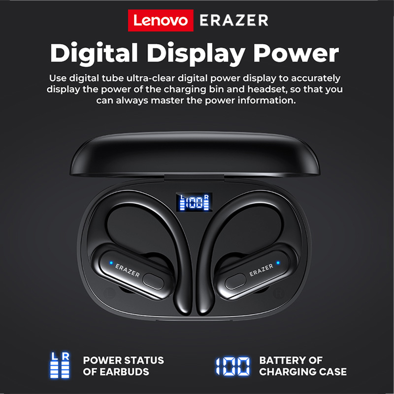 Mô tả Lenovo ERAZER XT60 Tai nghe thể thao không dây bluetooth V5.3 Hifi chống nước giảm tiếng ồn Chờ Dài Có Mic - 9
