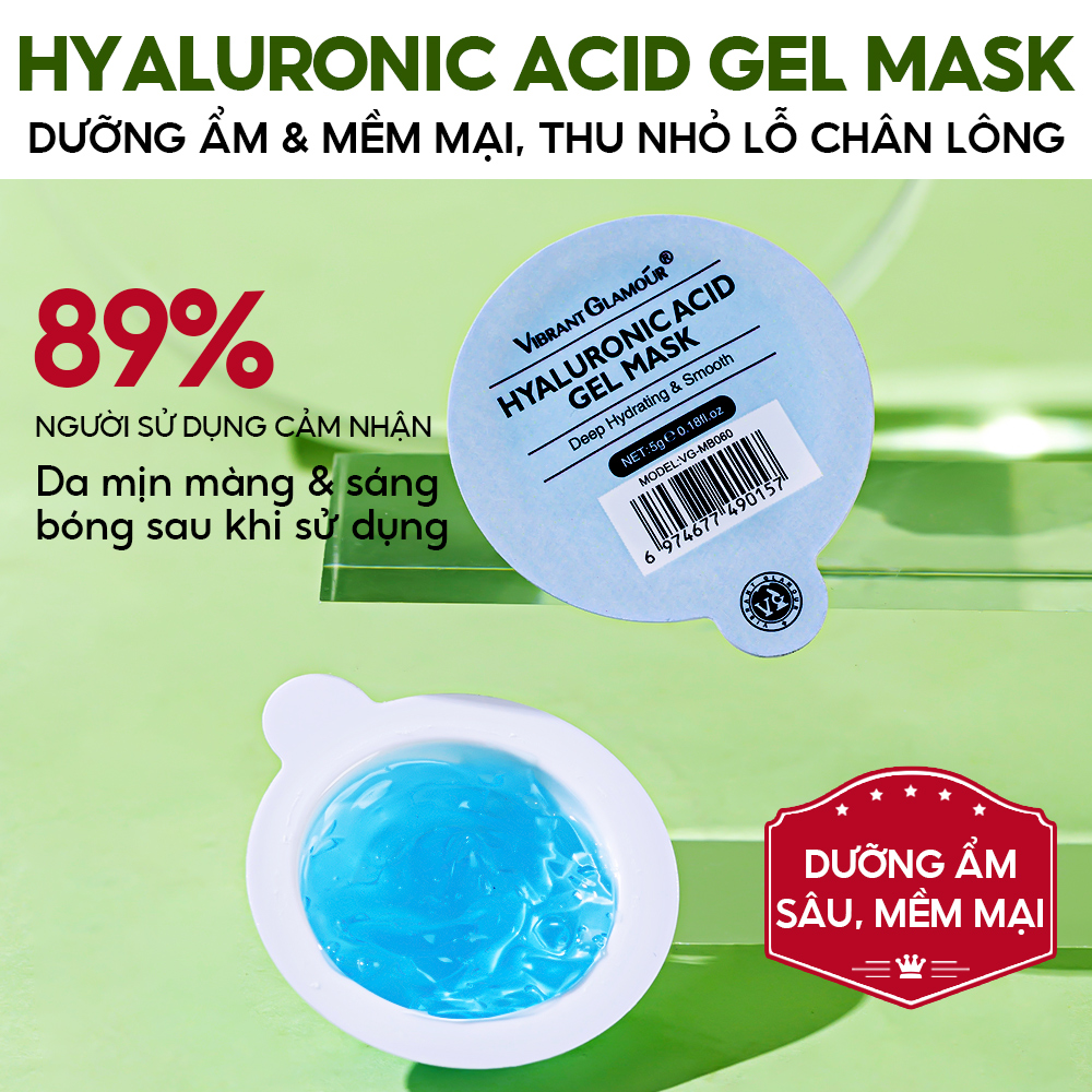 Mô tả Mặt nạ bùn gel VIBRANT GLAMOUR 5g nhiều loại hỗ trợ giảm mụn chống lão hóa se khít lỗ chân lông - 4