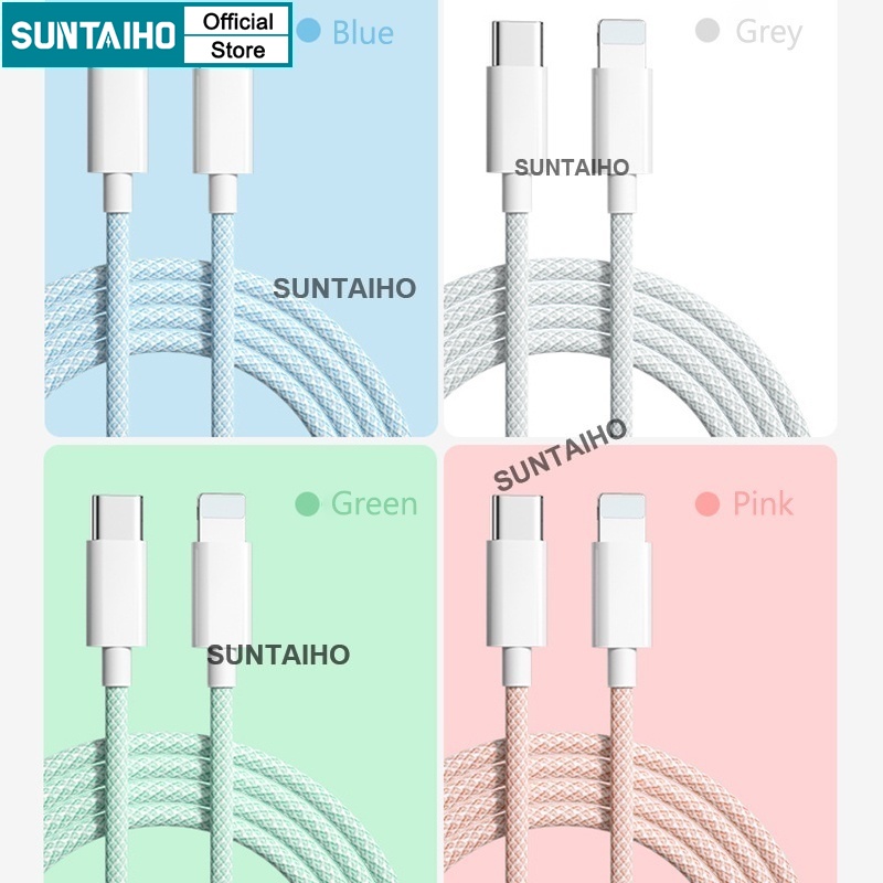 Mô tả Suntaiho Dây Sạc IP Nhanh PD 20W Type-C Cáp Sạc Hỗ Trợ Truyền Dữ Liệu Cho iPhone iPad AirPods - 3
