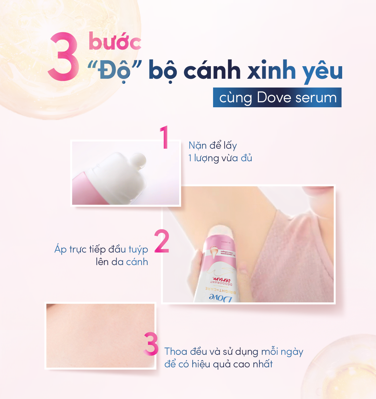 Mô tả [CHÍNH HÃNG] Dove Serum dưỡng sáng khử mùi Dove dành cho nữ với 3% Niacinamide giúp da sáng mịn đều màu 40ml tốt như lăn - 5