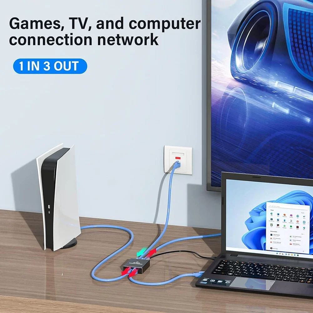 1000Mbps 1 trong 4 Out Ethernet Adapter 1 đến 2 / 3 / 4 RJ45 LAN ...