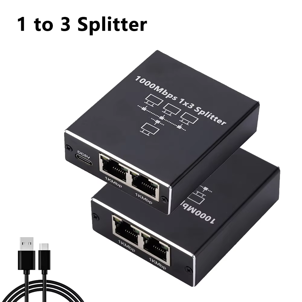 1000Mbps 1 trong 4 Out Ethernet Adapter 1 đến 2 / 3 / 4 RJ45 LAN ...