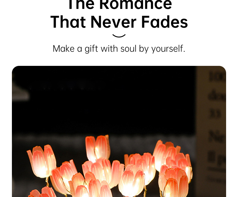 Đèn Ngủ Hoa Tulip DIY Ánh Sáng