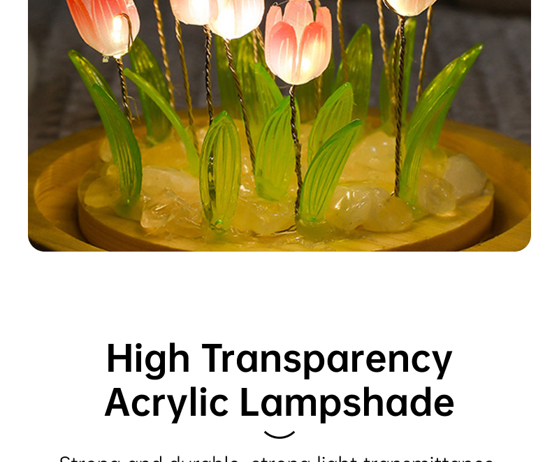 Đèn Ngủ Hoa Tulip DIY Đóng Gói