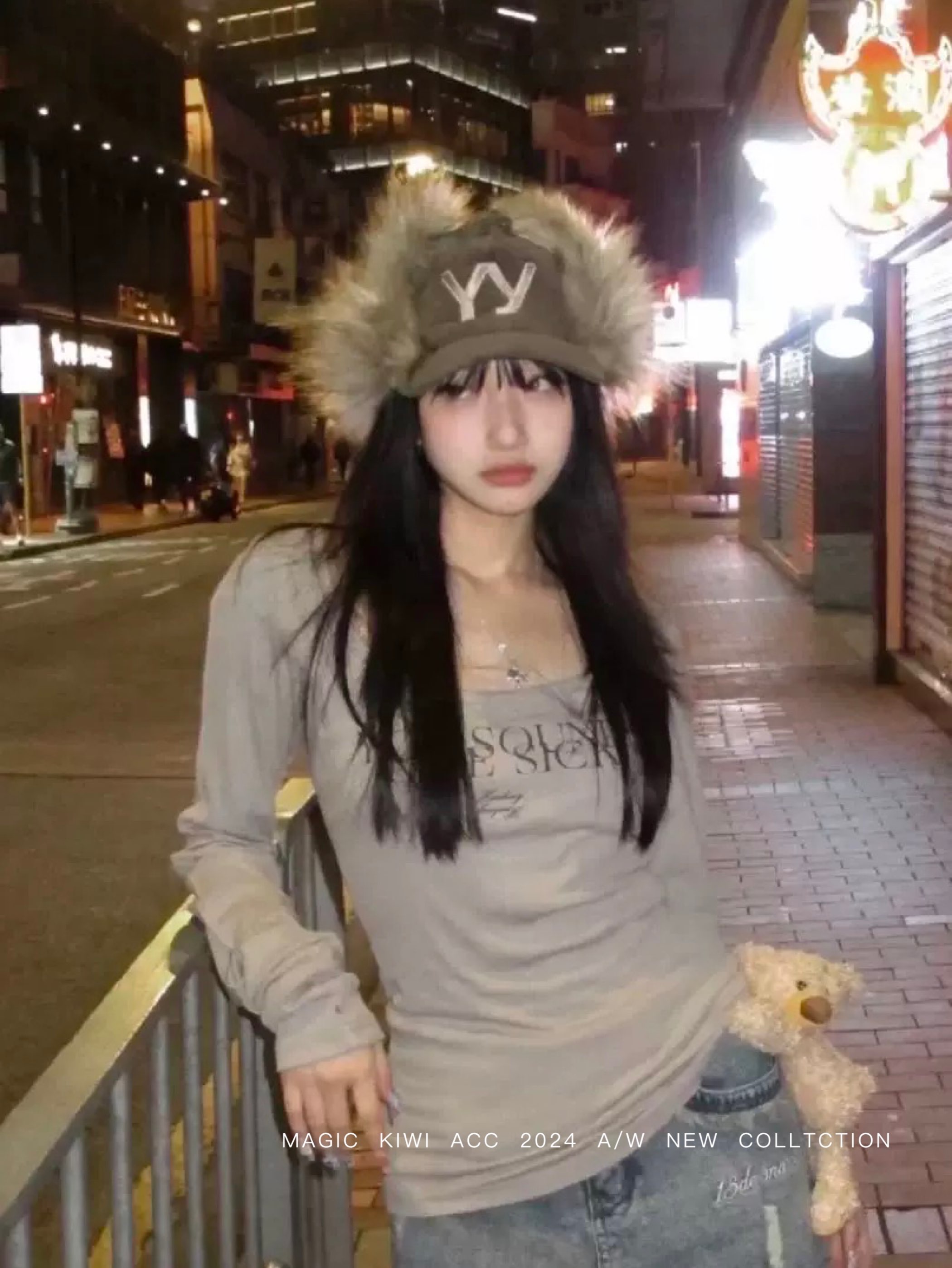 Mũ bóng chày Corduroy Thu Đông